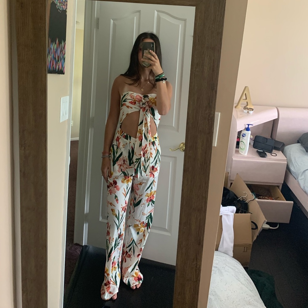 flower jumpsuit worn once